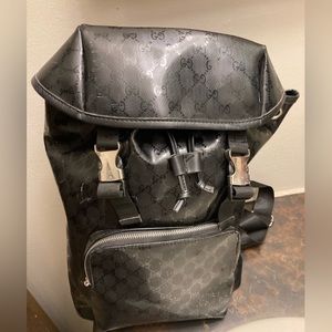 Gucci Black GG Supreme Backpack